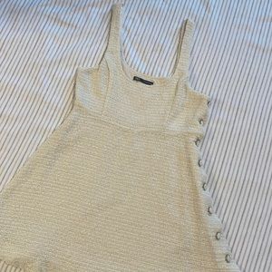 ZARA Tweed mini dress white Size M